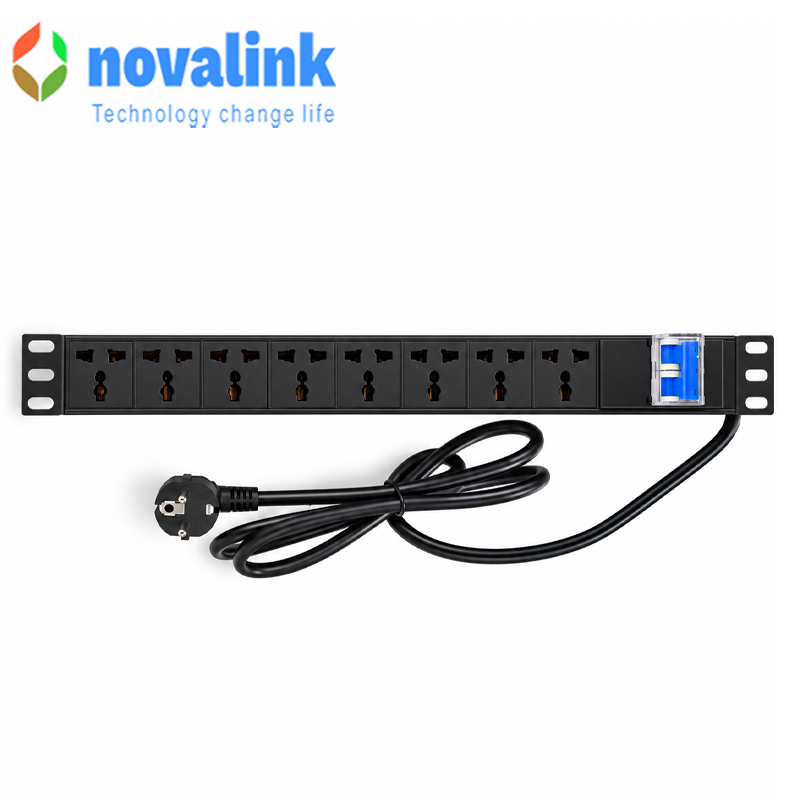 Thanh nguồn PDU 8 ổ cắm đa năng dùng cho tủ mạng
